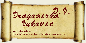 Dragomirka Vuković vizit kartica